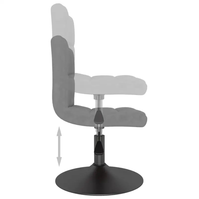 Zwart gepoedercoate draaibare eetkamerstoelen met fluweel bekleding - Eetkamerstoelen