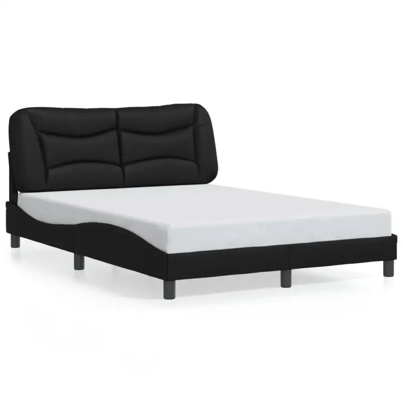 Zwart Liedbed met LED-verlichting en multiplex lattenbodem - Bedden & bedframes