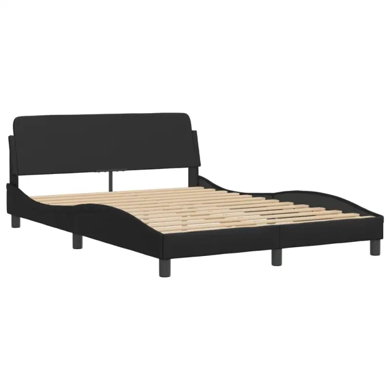 Zwart Liedbed met LED-verlichting en multiplex lattenbodem - Bedden & bedframes