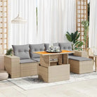 Zwart loungeset met gepoedercoat staal en waterdichte tas voor buiten - Beige en grijs / met opbergruimte - Tuinsets