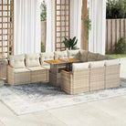 Zwart loungeset met gepoedercoat staal en waterdichte tas voor buiten - beige en crèmekleurig - Tuinsets