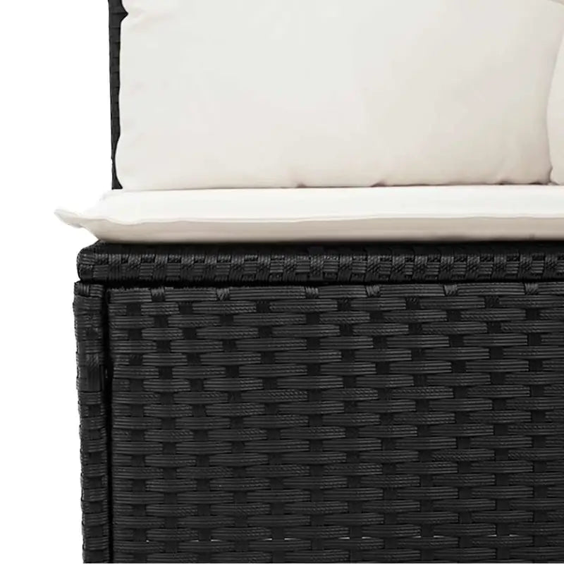 Zwart loungeset met gepoedercoat staal en waterdichte tas voor buiten - Tuinsets