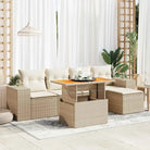 Zwart loungeset met gepoedercoat staal en waterdichte tas voor buiten - beige en crèmekleurig / met opbergruimte
