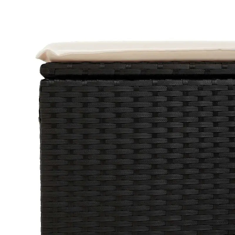 Zwart loungeset met gepoedercoat staal en waterdichte tas voor buiten - Tuinsets