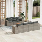 Zwart loungeset met gepoedercoat staal en waterdichte tas voor buiten - Grijs - Tuinsets