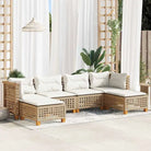 Zwart loungeset met natuurlijke olieafwerking en gepoedercoat staal - Beige / Lijngeweven - Tuinsets