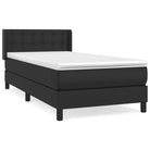 Zwart materiaal bed met schuim vulling en ideale afmetingen - Bedden & bedframes