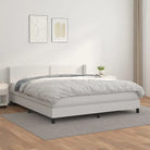 Zwart materiaal bed met schuim vulling en ideale afmetingen - Wit / 160 x 200 cm / Effen met spijkers - Bedden &