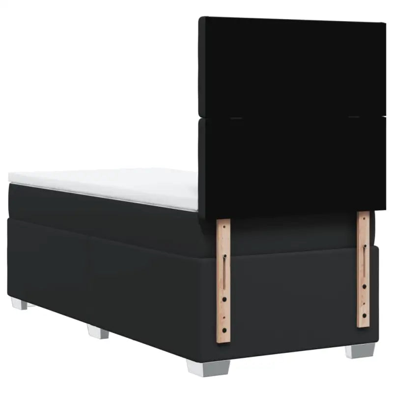 Zwart materiaal boxspringbed met hoogte verstelbaar en schuim afmetingen - enkele maat / knoppwn - Bedden & bedframes