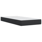 Zwart materiaal boxspringbed met hoogte verstelbaar en schuim afmetingen - enkele maat / knoppwn - Bedden & bedframes