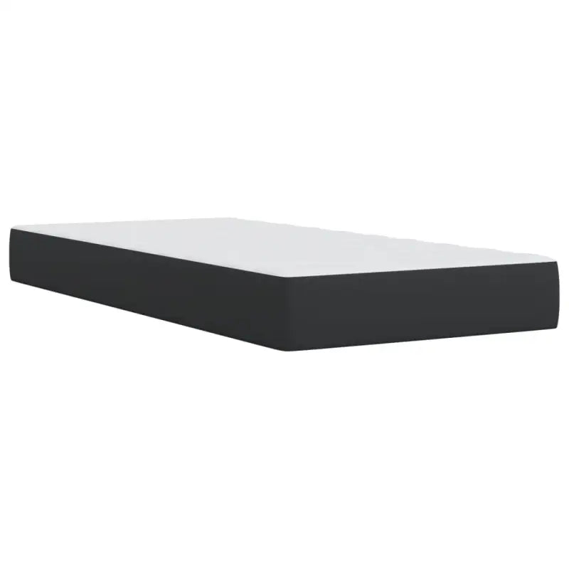 Zwart materiaal boxspringbed met hoogte verstelbaar en schuim afmetingen - enkele maat / knoppwn - Bedden & bedframes