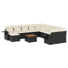 Zwart materiaal loungeset in gepoedercoat staal met comfortabele afmetingen - Tuinsets