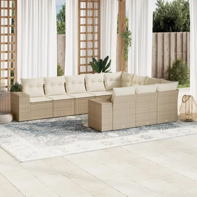 Zwart materiaal loungeset met gepoedercoat staal afmetingen voor buiten - beige en crèmekleurig / Zonder tafel