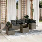 Zwart materiaal loungeset met gepoedercoat staal en afmetingen voor tuin - Grijs / Met tafel - Tuinsets