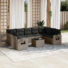 Zwart materiaal loungeset met gepoedercoat staal en afmetingen voor tuin - Grijs / Zonder tafel - Tuinsets