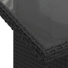 Zwart materiaal loungeset met gepoedercoat staal en afmetingen voor tuin - Tuinsets