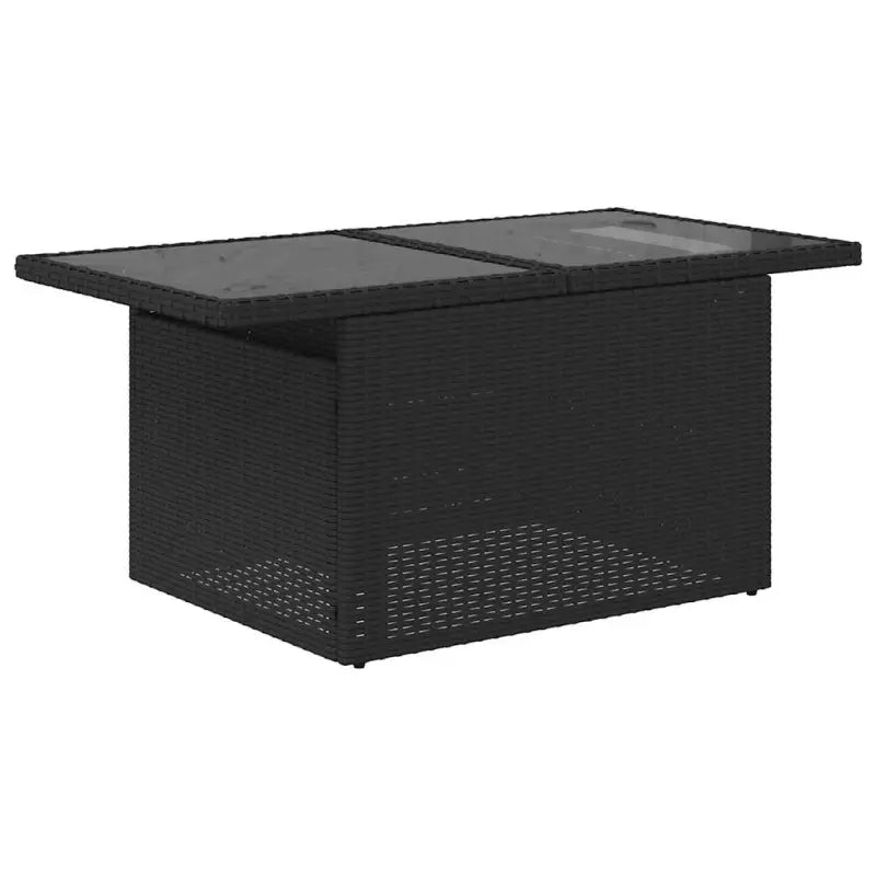 Zwart materiaal loungeset met gepoedercoat staal en afmetingen voor tuin - Tuinsets