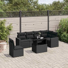 Zwart materiaal loungeset met gepoedercoat staal en afmetingen voor tuin - Tuinsets