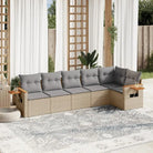 Zwart materiaal loungeset met gepoedercoat staal en comfortabele afmetingen - Beige en grijs / Zonder tafel - Tuinsets