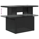 Zwart materiaal loungeset met gepoedercoat staal en comfortabele afmetingen - Tuinsets