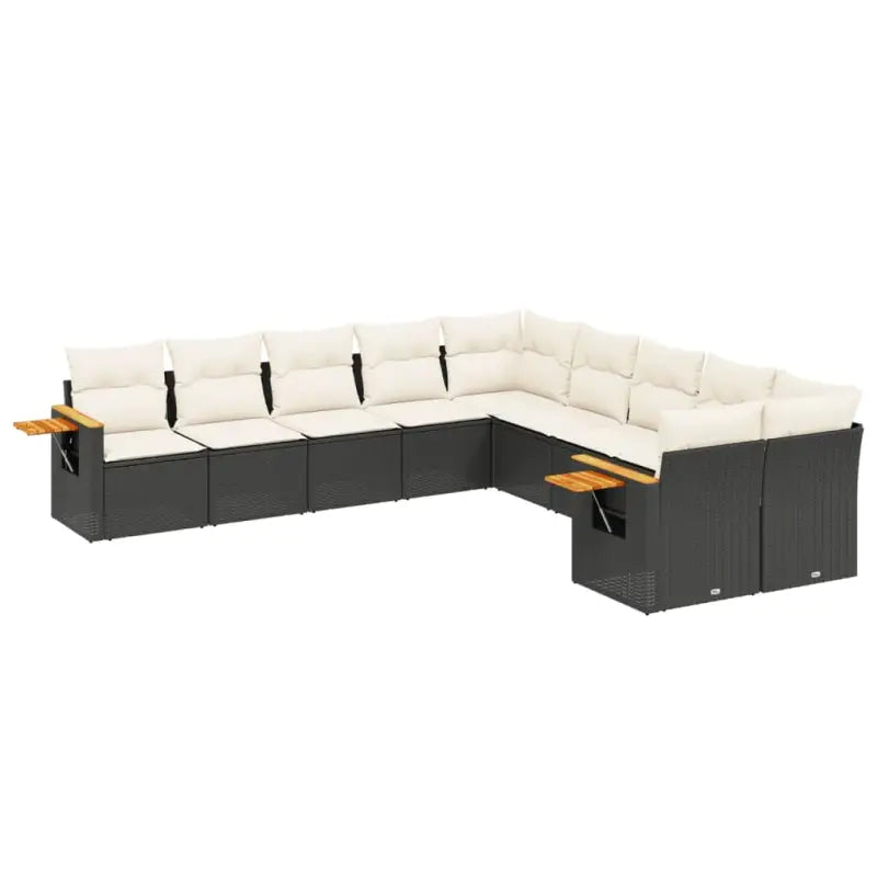 Zwart materiaal loungeset met gepoedercoat staal en comfortabele zitafmetingen - Tuinsets