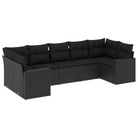 Zwart materiaal loungeset met gepoedercoat staal en comfortabele afmetingen - Tuinsets