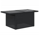 Zwart materiaal loungeset met gepoedercoat staal en comfortabele afmetingen - Tuinsets