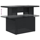 Zwart materiaal loungeset met gepoedercoat staal en comfortabele afmetingen - Tuinsets