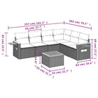 Zwart materiaal loungeset met gepoedercoat staal en comfortabele afmetingen - Tuinsets