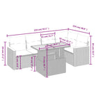 Zwart materiaal loungeset met gepoedercoat staal en comfortabele afmetingen - Tuinsets