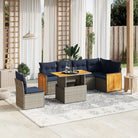 Zwart materiaal loungeset met gepoedercoat staal en comfortabele afmetingen - Grijs - Tuinsets