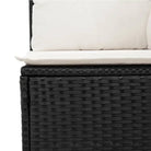 Zwart materiaal loungeset met gepoedercoat staal en comfortabele afmetingen - Tuinsets