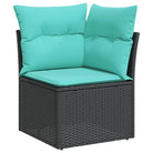 Zwart materiaal loungeset met gepoedercoat staal en comfortabele afmetingen - Tuinsets