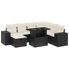Zwart materiaal loungeset met gepoedercoat staal en comfortabele afmetingen - Tuinsets