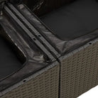 Zwart materiaal loungeset met gepoedercoat staal en comfortabele afmetingen - Tuinsets