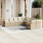 Zwart materiaal loungeset met gepoedercoat staal en comfortabele zitafmetingen - beige en crèmekleurig / Zonder tafel