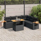 Zwart materiaal loungeset met gepoedercoat staal en comfortabele afmetingen - Zwart / met opbergruimte - Tuinsets