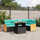 Zwart materiaal loungeset met gepoedercoat staal en comfortabele afmetingen - Zwart / zonder opbergruimte - Tuinsets
