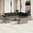 Zwart materiaal loungeset met gepoedercoat staal en goede afmetingen - Grijs - Tuinsets