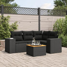 Zwart materiaal loungeset met gepoedercoat staal en perfecte afmetingen - Zwart - Tuinsets