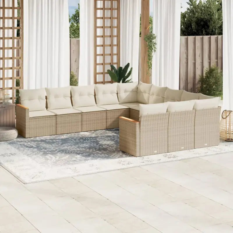 Zwart materiaal loungeset met gepoedercoat staal en waterdichte tas - beige en crèmekleurig / Zonder tafel - Tuinsets