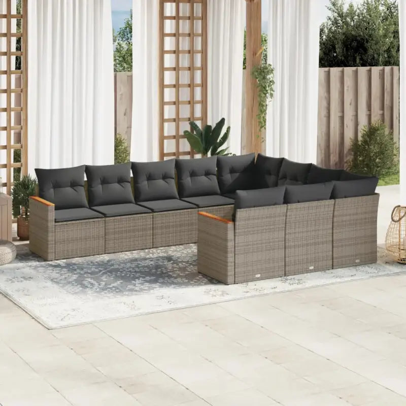 Zwart materiaal loungeset met gepoedercoat staal en waterdichte tas - Grijs / Zonder tafel - Tuinsets