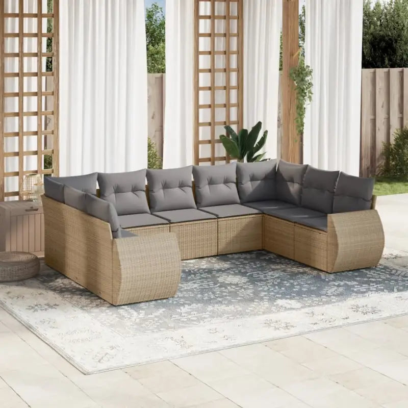 Zwart materiaal loungeset met gepoedercoat staal en waterdichte tas - beige en lichtgrijs / Zonder tafel - Tuinsets
