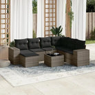 Zwart materiaal loungeset met gepoedercoat staal en waterdichte tas - grijs en donkergrijs / Met tafel - Tuinsets