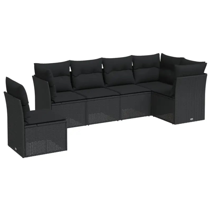 Zwart materiaal loungeset met gepoedercoat staal en waterdichte tas - Tuinsets