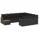 Zwart materiaal loungeset met gepoedercoat staal en waterdichte tas - Tuinsets