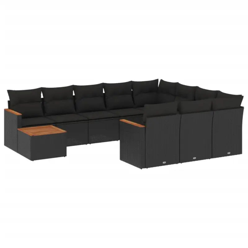 Zwart materiaal loungeset met gepoedercoat staal en waterdichte tas - Tuinsets