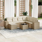 Zwart materiaal loungeset met gepoedercoat staal en waterdichte tas - beige en crèmekleurig / Met tafel - Tuinsets