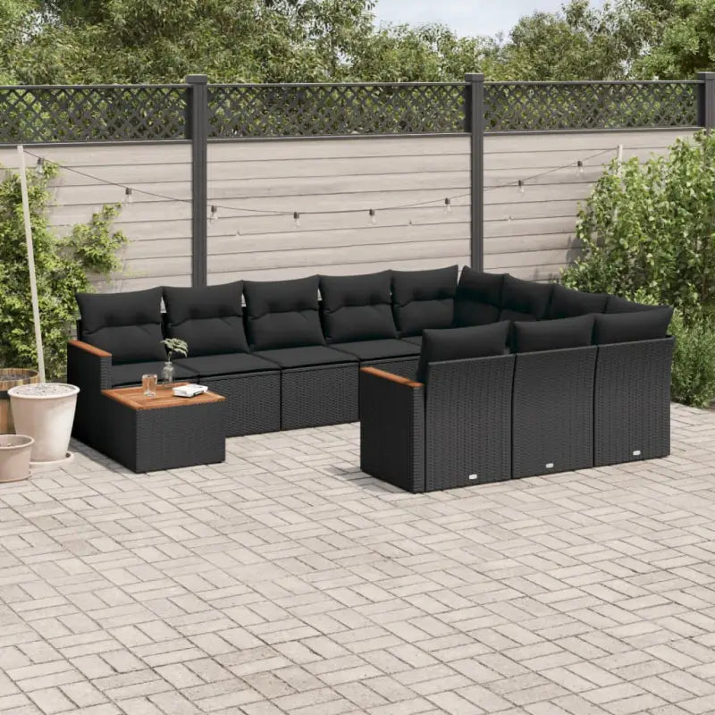 Zwart materiaal loungeset met gepoedercoat staal en waterdichte tas - Tuinsets
