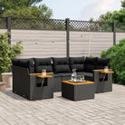 Zwart materiaal loungeset met gepoedercoat staal en waterdichte tas - Zwart - Tuinsets